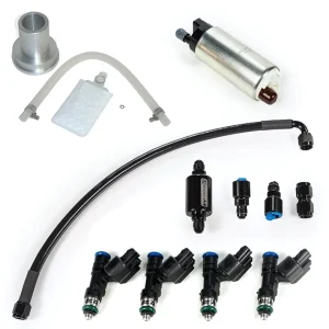 Buy the MAPerformance Evo X fuel upgrade kit for 400whp on 93 octane or 500whp on E85, Fits 2008–2015 Mitsubishi Lancer Evolution X builds.